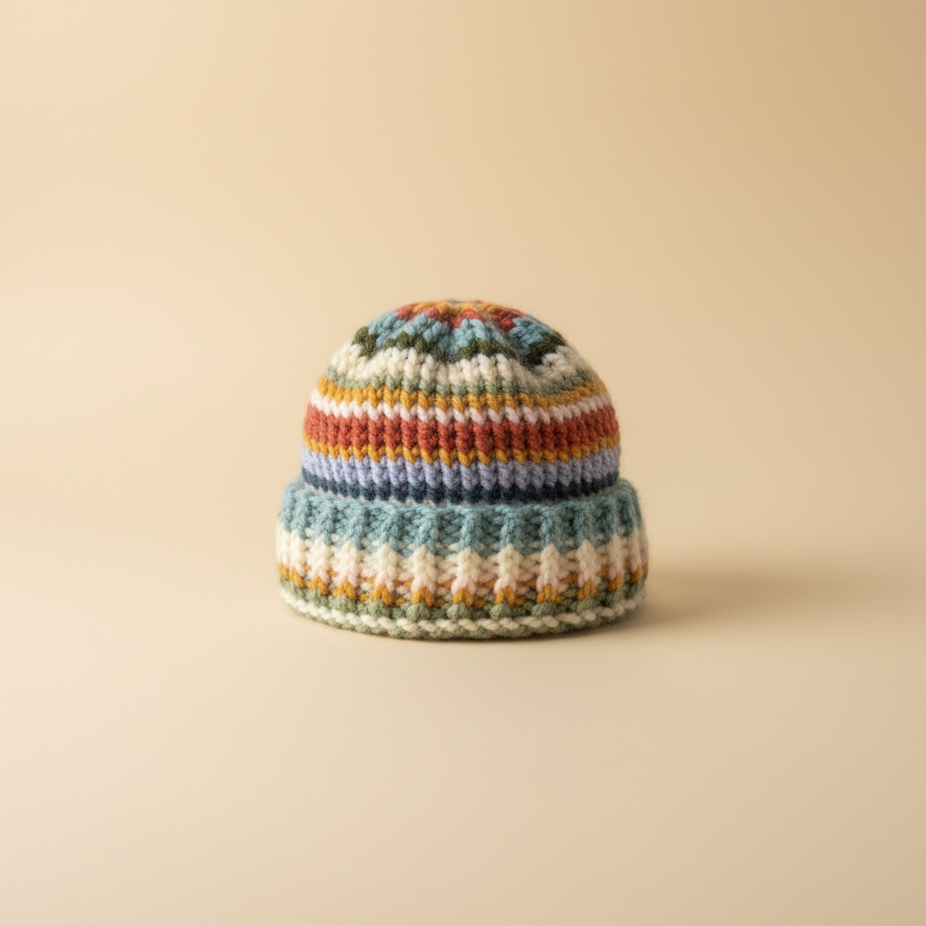 Chunky Crochet Beanie Product Shot