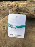 Handmade paracord carabiner bracelet with a figure eight knot (photo 3 of 11)