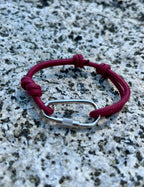 Handmade paracord carabiner bracelet with a figure eight knot (photo 8 of 11)
